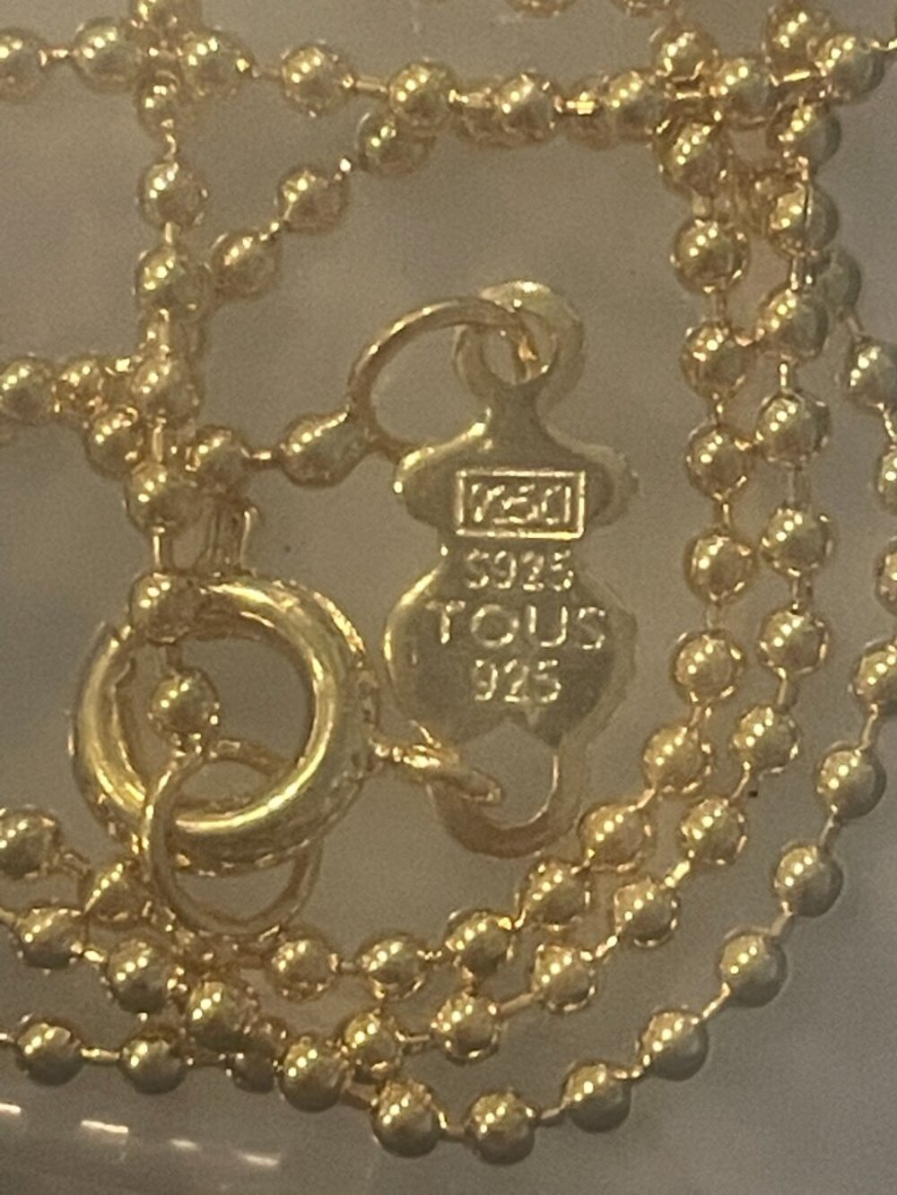 Tous Ball Beaded Sterling Silver Gold Balls Necklace